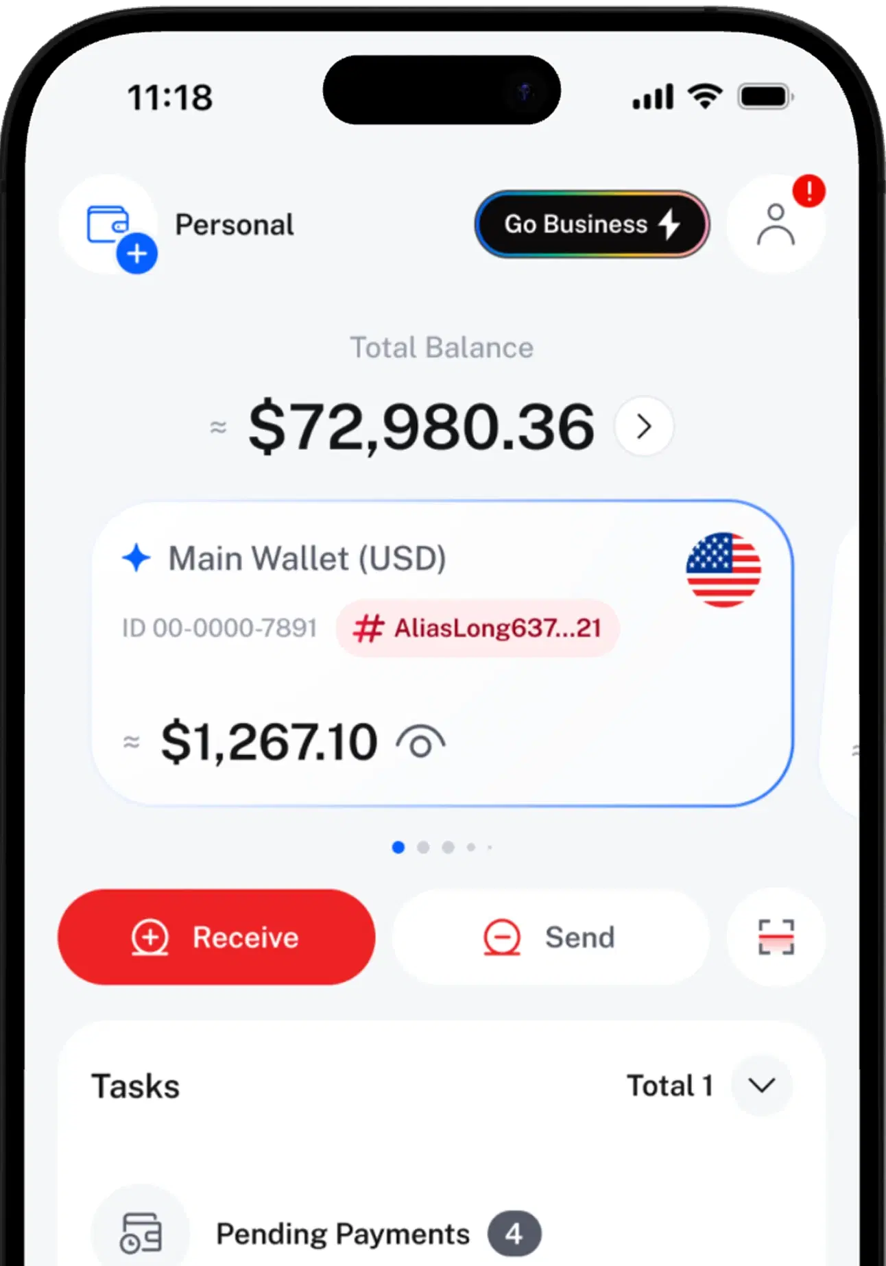 SIQO app interface showing digital wallet features